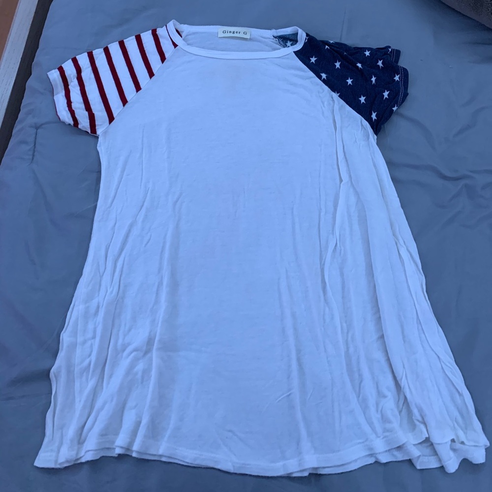 Stars and stripes sleeve shirt